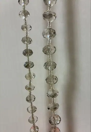 크리스탈 비즈 목걸이 투명