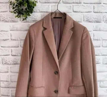 유니클로 캐시미어 체스터 코트 (S) 카멜 울 롱