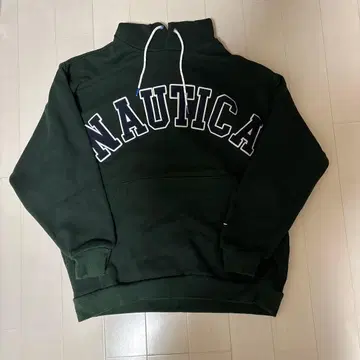 NAUTICA 다크 그린 후드티