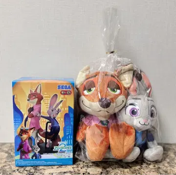 주토피아2 피규어 페어 봉제 인형 2종 세트