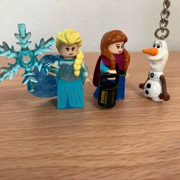 레고 미니 피규어 안나 올라프 키링