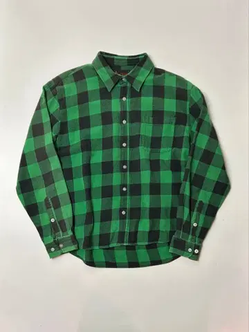 melton 그린/블랙 체크 플란넬 셔츠 L 사이즈