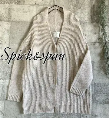 새상품급 Spick&span 반짝이는 가디건 루즈한 사이즈 부드러운 니트