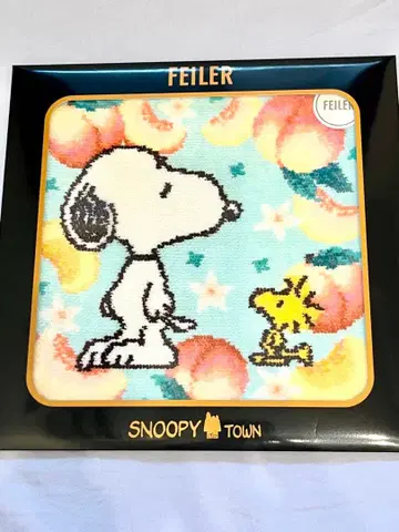 FEILER 스누피 타운 손수건 피치 페이러 한정판 완판템