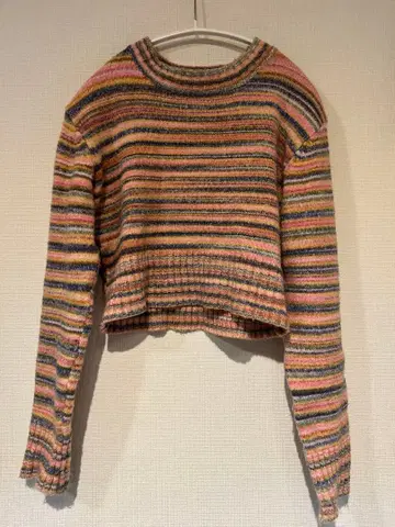 H BEAUTY&YOUTH 코튼 나일론 카스리 니트 풀오버