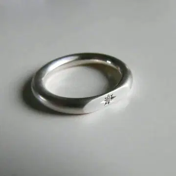 실버 반지 별 모티브