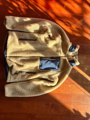 베이지 플리스 자켓 집업