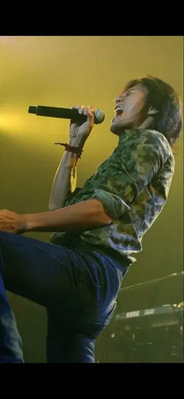 B'z 이나바 씨 착용 카모플라쥬 디자인 긴팔 셔츠