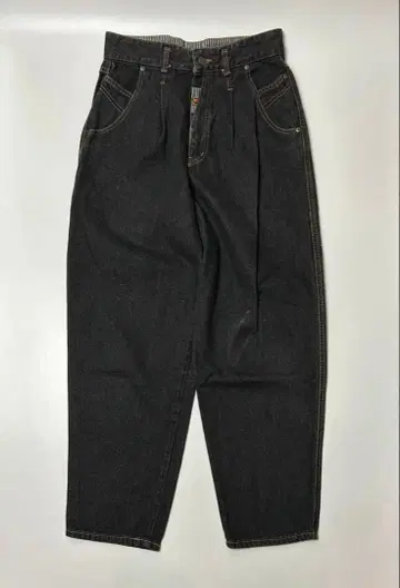 VALMAN 블랙 코쿤 데님 커브 팬츠 허리 76cm