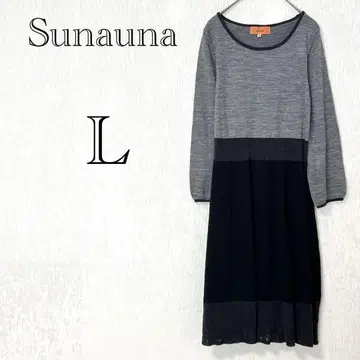 수나우나 도킹 원피스 [ L ] 레이스 바이컬러 월드 일본제