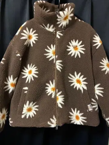 ROXY 꽃무늬 플리스 자켓 브라운