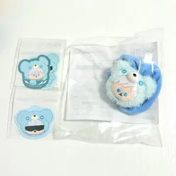 주술회전 세가 럭키 쿠지 하구하구미 고죠 마스코트 포함 스크런치 스티커