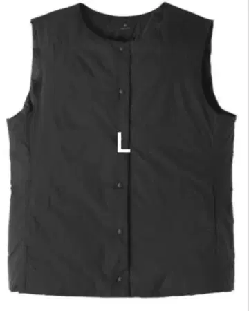 무인양품 다운 포켓터블 노카라 베스트 L 사이즈