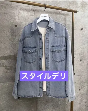 스타일 델리 [ LUXE ] 데님 두꺼운 소재 셔츠 자켓 한정품