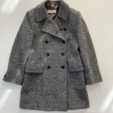 마렐라 울 믹스 트위드 더블 코트 피코트 이태리제 42