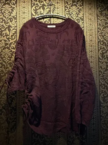 레이스 패턴 드로스트 풀오버