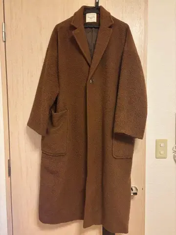 FREAK'S STORE 샤기 체스터 코트 브라운 보아