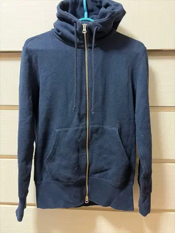 LOOPWHEELER 네이비 풀 집업 후드티 M
