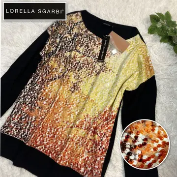 LORELLA SGARBI 택 포함 새상품 이탈리아제 스팽글 알파카