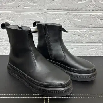 [ 미사용 ] 컨버스 ALL STAR 가죽 부츠 통굽 블랙 새상품급