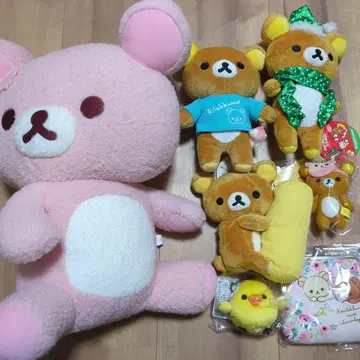 리락쿠마 키이로이토리 봉제 인형 코인 케이스 묶음 판매