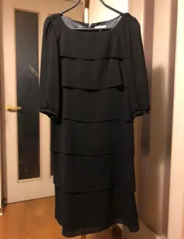 [29] 앙피니 7부 소매 원피스 파티 드레스 블랙 사이즈: M