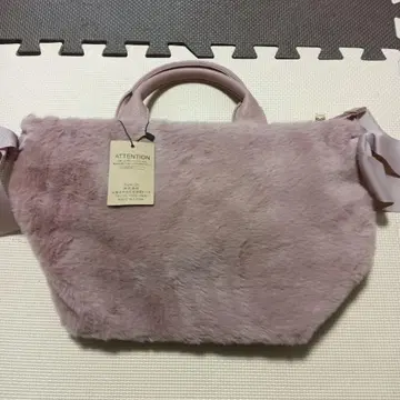 리즈데이즈 리본 퍼 토트백 숄더 스타일온백