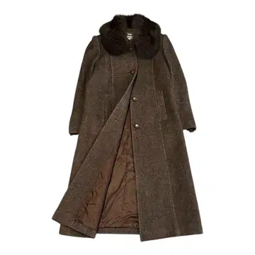 [ 새상품급 ] JJ SOIR 도쿄 소와르 퍼 롱 코트 9호 M 캐시미어