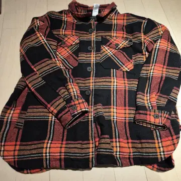 보아 체크 무늬 셔츠 자켓 XL