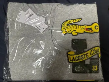 [ 새상품 ] 라코스테 헤리티지 와펜 후드티 그레이 4-M