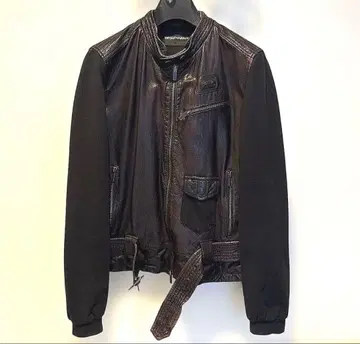 엠포리오 아르마니 라이더 스타일 가죽 자켓