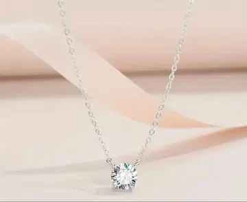 실버 모이사나이트 다이아몬드 3캐럿 목걸이