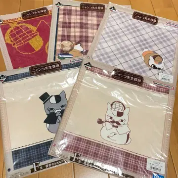 나츠메 우인장 제일복권 냥코 선생님 탐정 텍스타일 컬렉션 전 5종 세트