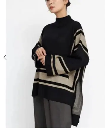 새상품 야마다야 라디에이트 스퀘어 니트 빅 실루엣 루즈 블랙