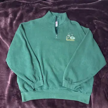 PACKERS 하프 지퍼 맨투맨 그린