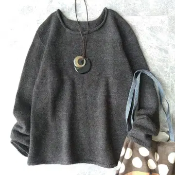 551 요건 레일 울 알파카 크루넥 니트 스웨터