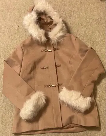 더플 코트 L 사이즈 브라운 퍼 포함