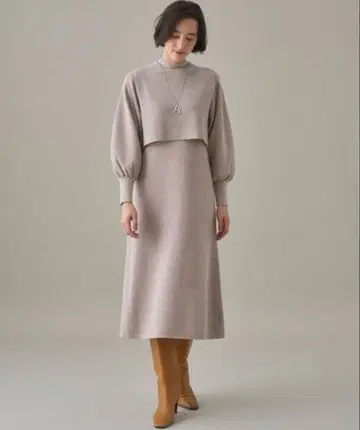 아나이 ANAYI 메리노울 앙상블 니트 원피스 36사이즈