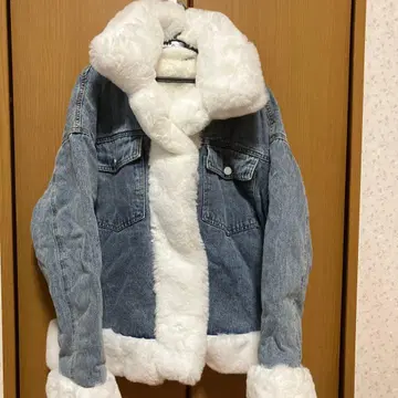 여성용 보아 데님 자켓 XL 자택 보관