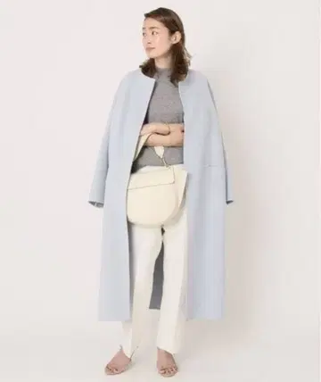 라이트 블루 롱 코트 38