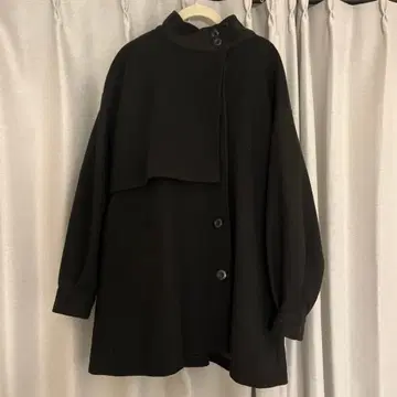 VIS 페이크 울 미들 기장 코트