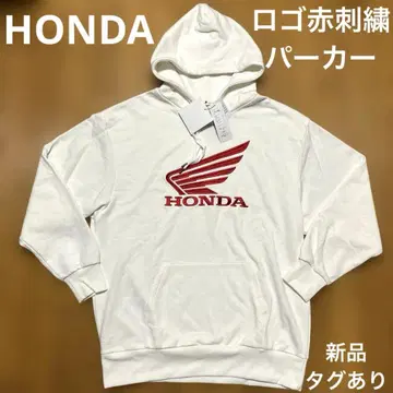 새상품 택 포함 HONDA 빨간색 자수 풀오버 후드티 혼다 NAVY