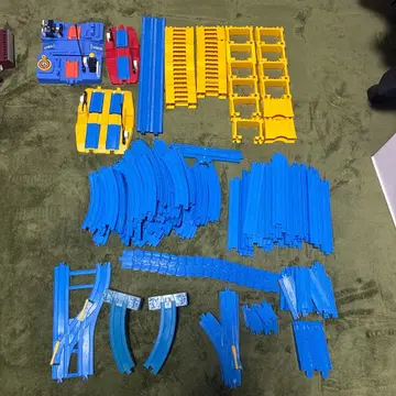 프라레일 레일 세트 파랑 노랑 다수 부품