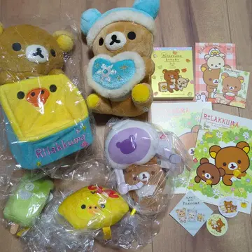 리락쿠마 차이로이코구마 키이로이트리 봉제 인형 스티커 메모장