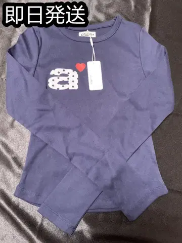 aeae 미사용 네이비 긴팔 T셔츠 로고