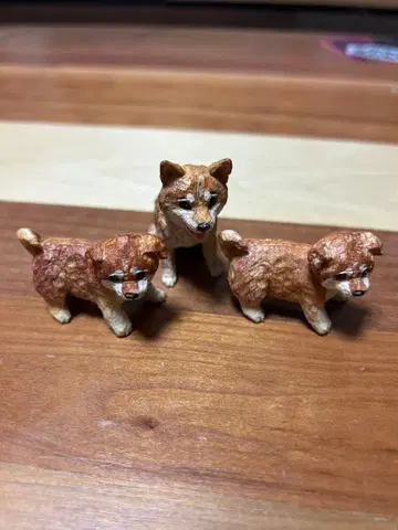 하시모토 미오 개 조각 가챠가챠 시바견 피규어 3개 세트