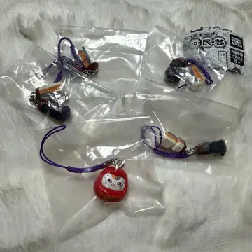 나츠메 우인장 냥코 선생님 일본 민예 가챠 달마 목조각풍 인형 세트