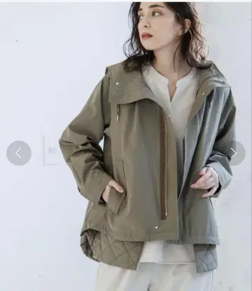 [택 포함] 오파크 클립 카키 마운틴 후드티