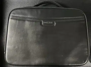 골드 파일 블랙 가죽 비즈니스 백