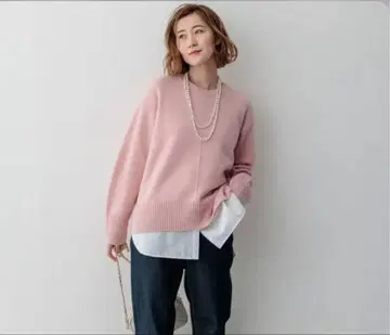 23구 새상품급 [세탁 가능] 캐시미어 블렌드 크루넥 니트